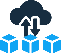 Boxes and cloud with arrows pointing between them