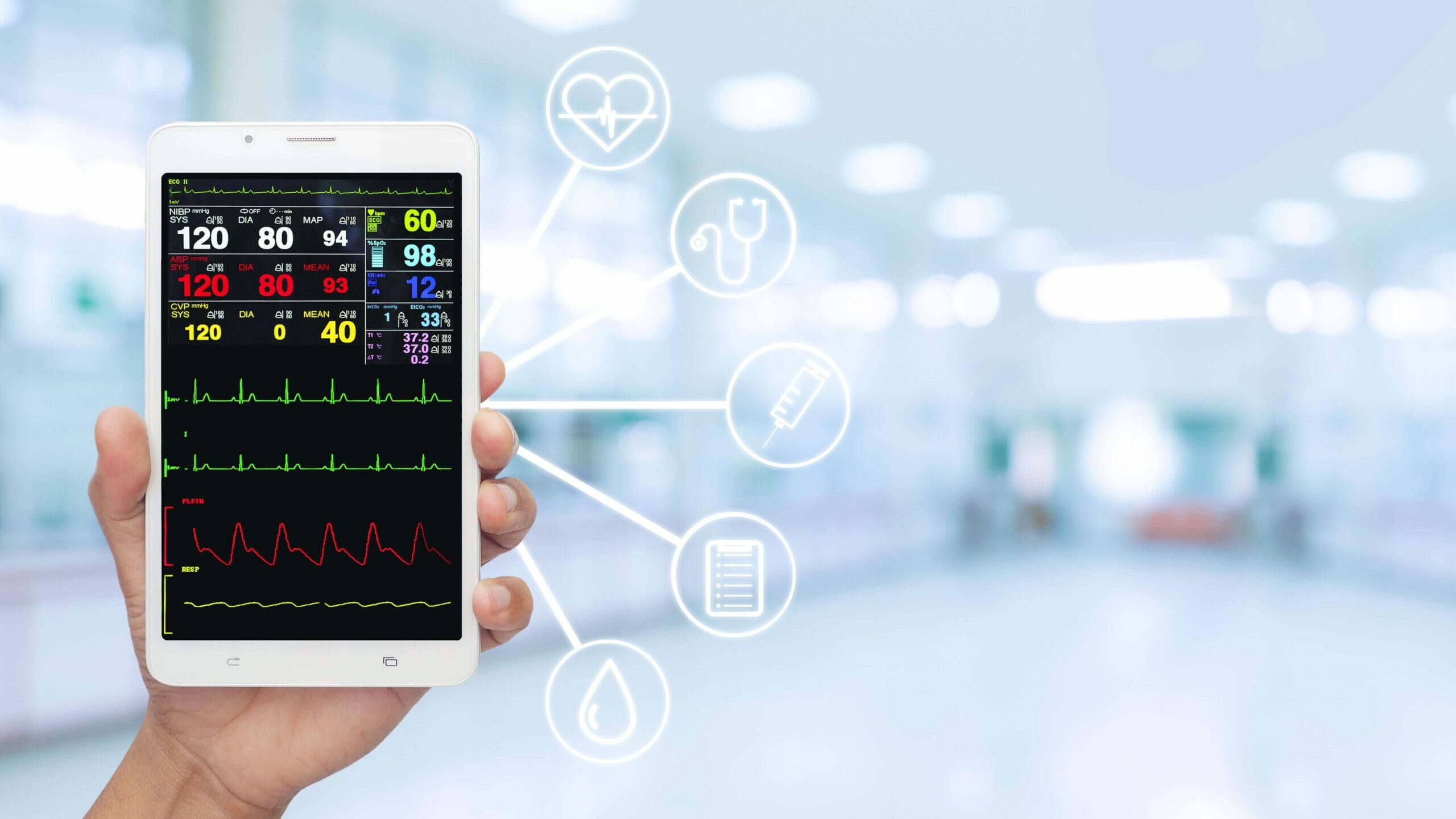 remote patient monitoring device measuring patient’s health